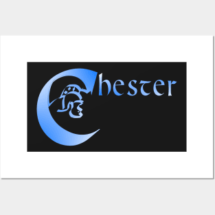 ROMAN CHESTER BLUE AND WHITE Posters and Art